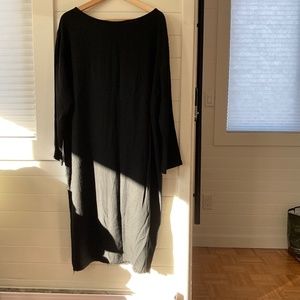 Black Crane Bud Dress, black,  sz large